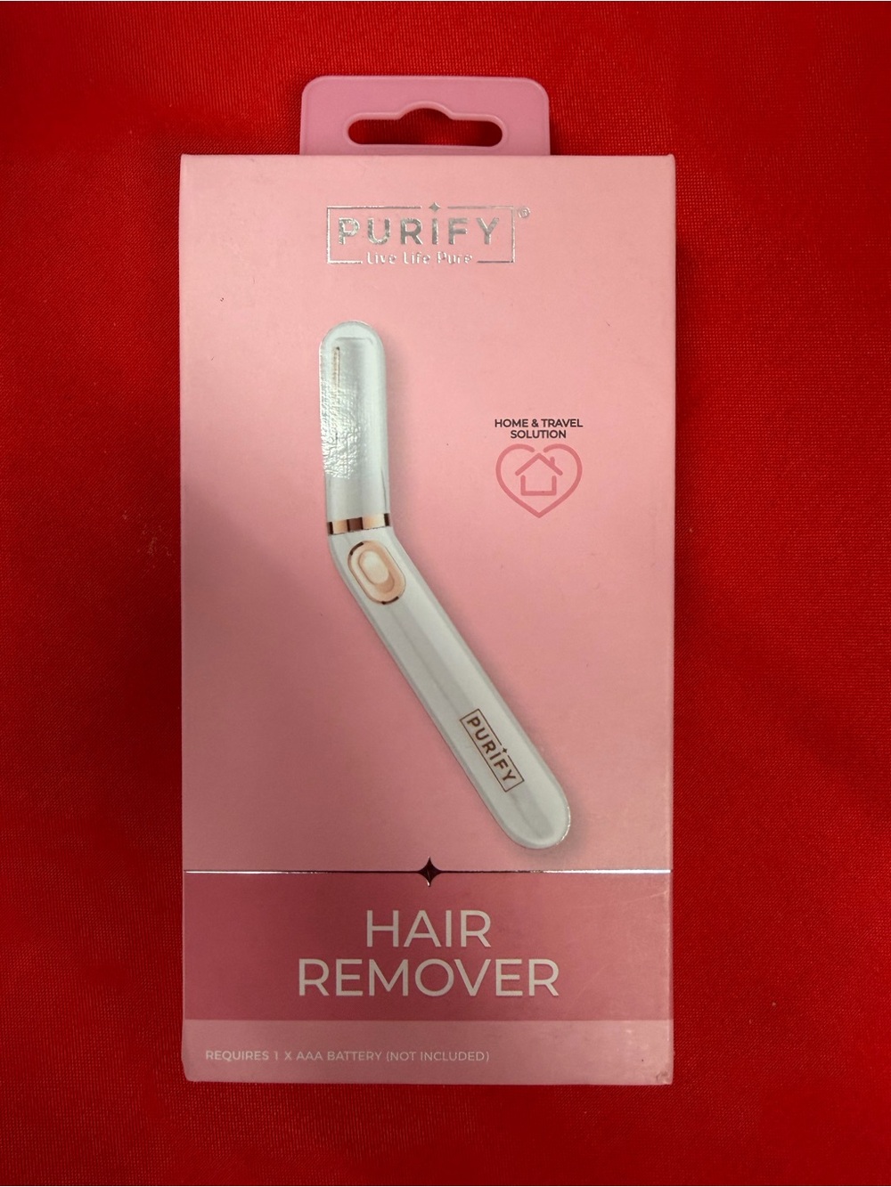 White & Rose Gold Precision Hair Remover - Portable Women's Facial Trimmer